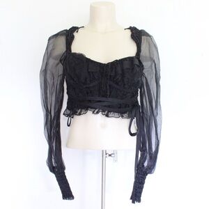 For love & Lemons Gabrielle Black Top